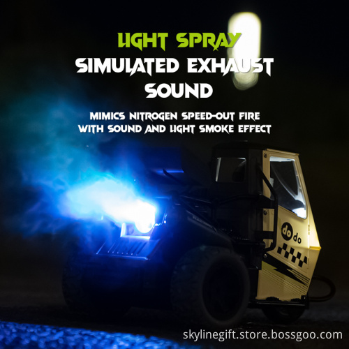 S810 RC Motorcycle With Light Spray 2.4G Remote Control Cars Electric High Speed Three Wheels Emulation Motorcycles